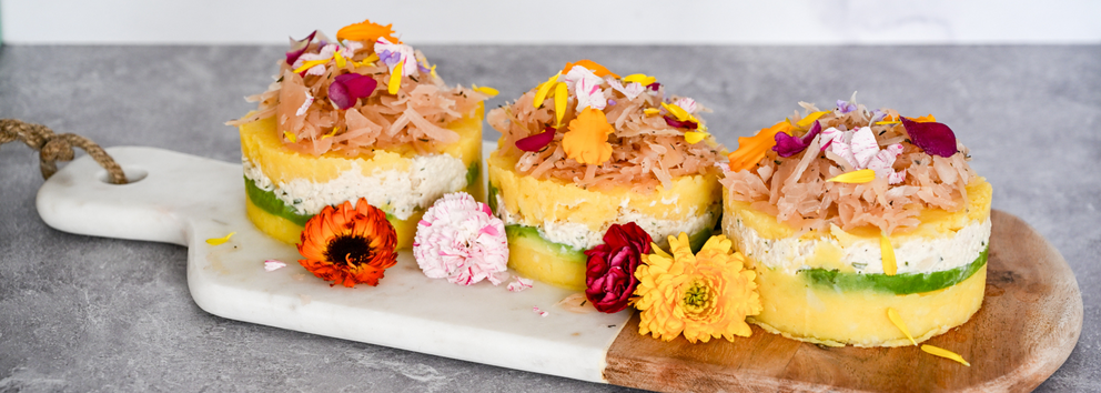 Layered Peruvian Causa with Gut-Healthy Sauerkraut}