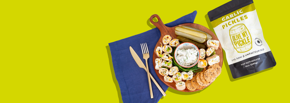 Fermented Pickle Pinwheels}
