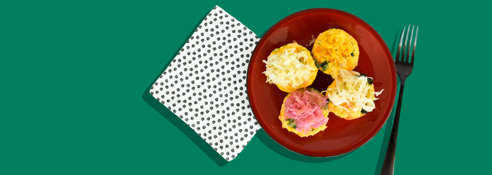 Mini Muffin Quiche with Sauerkraut}