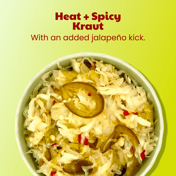 Heat & Spicy Fermented Sauerkraut with Jalapenos