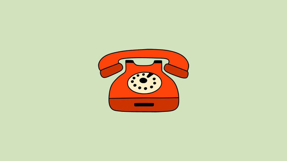 Illustration of a red telephone