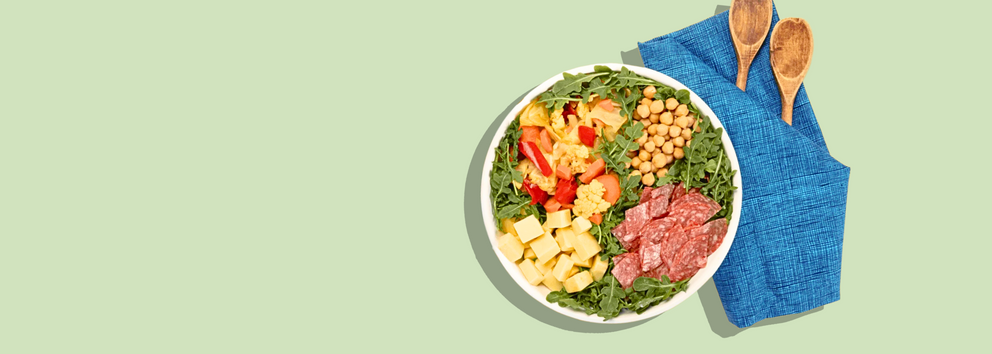 Antipasto Salad made with Veggie Medley}