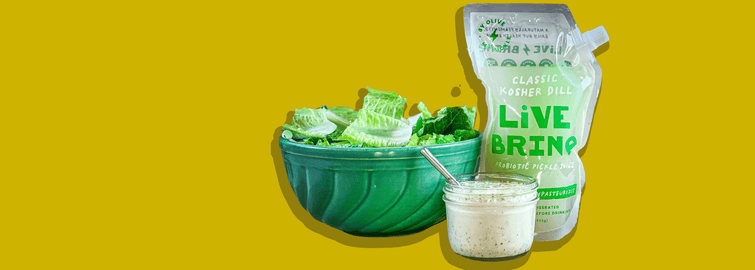 Caesar Dressing made with LiveBrine Pickle Juice