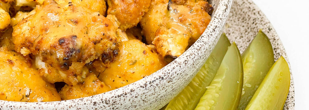 Whole30 Recipe: Air Fryer Buffalo Cauliflower Wings}