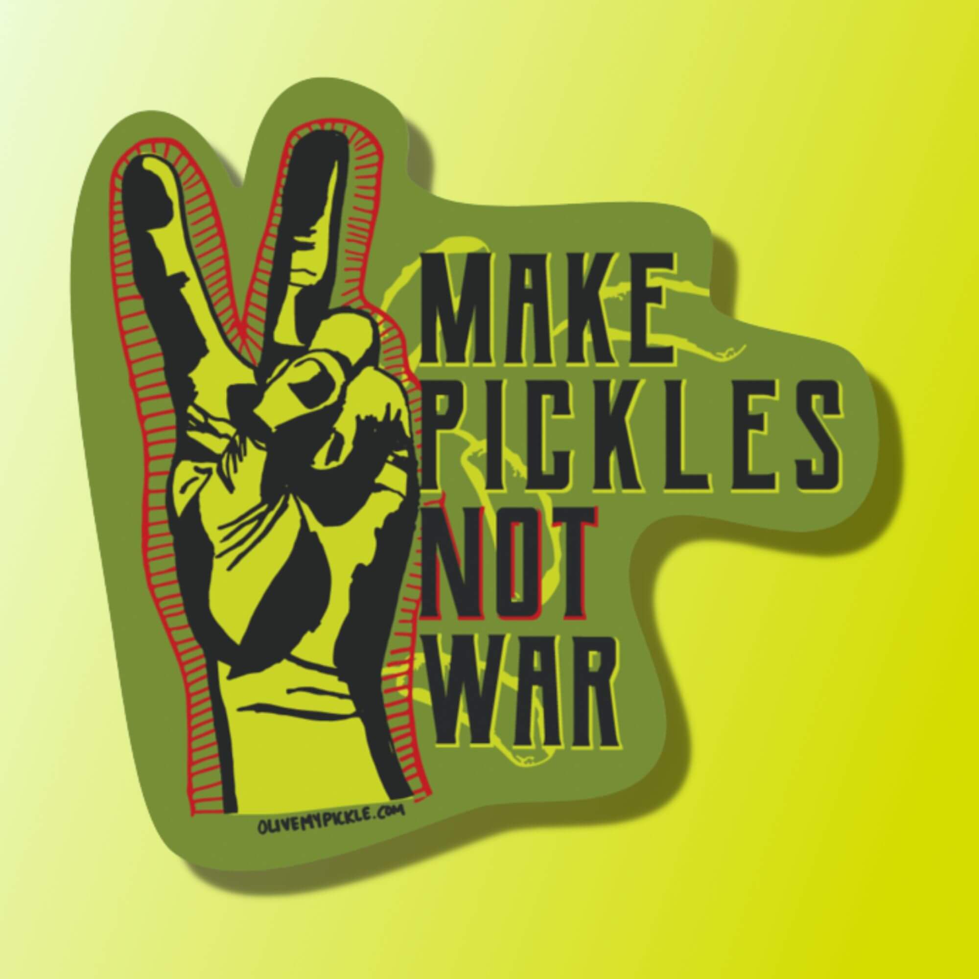 Classic Make pickles not war Sticker