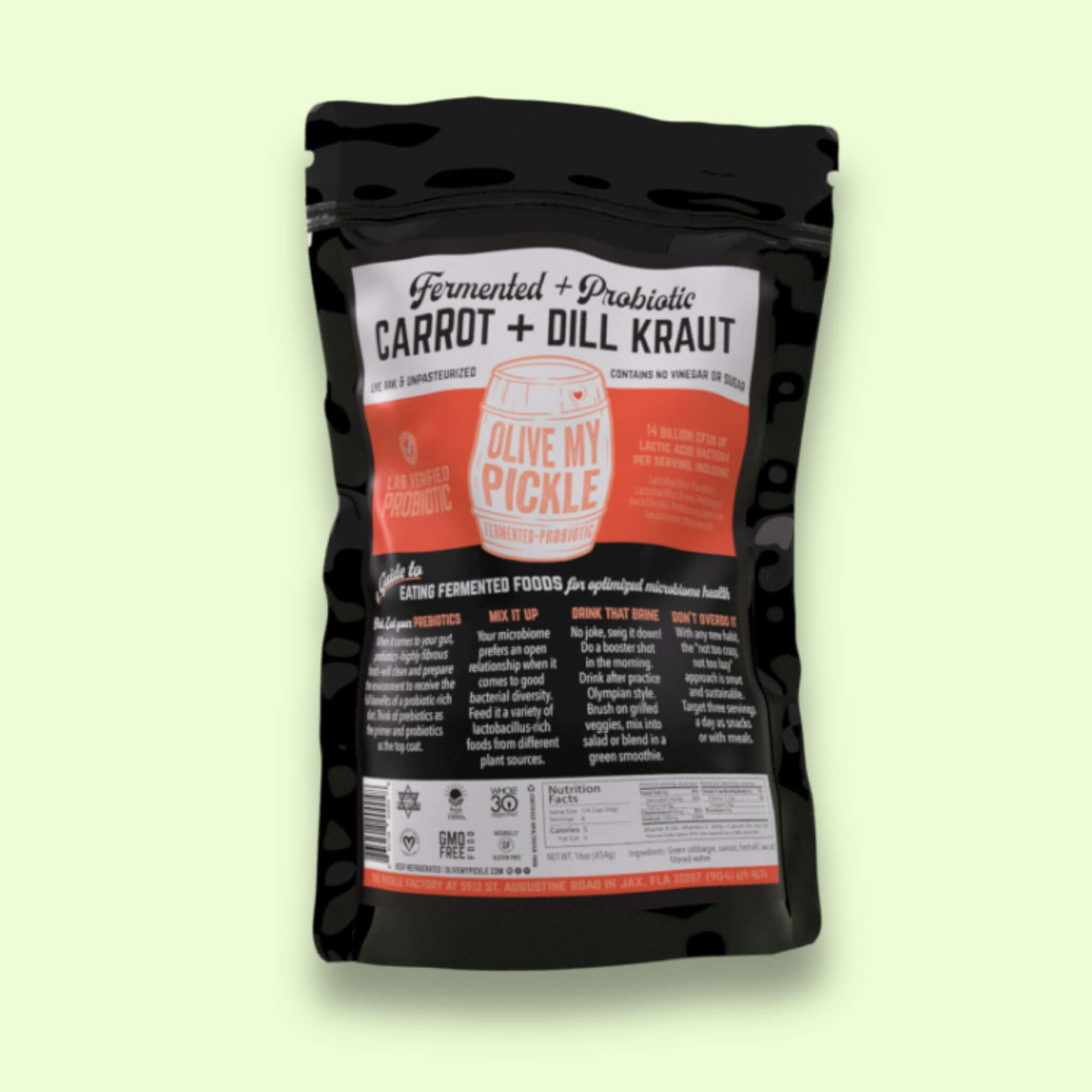 Carrot + Dill Fermented Sauerkraut (3 PACK)