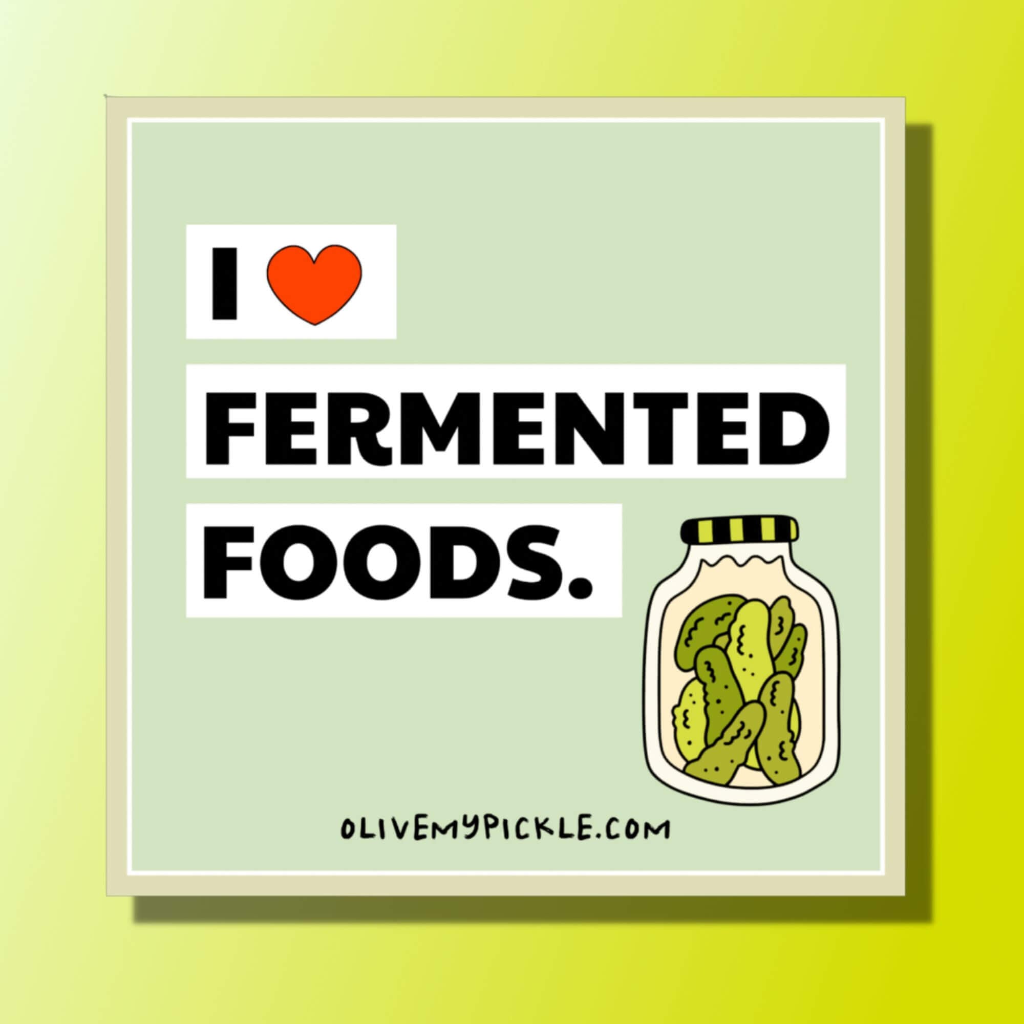 I heart fermented foods Fridge Magnet