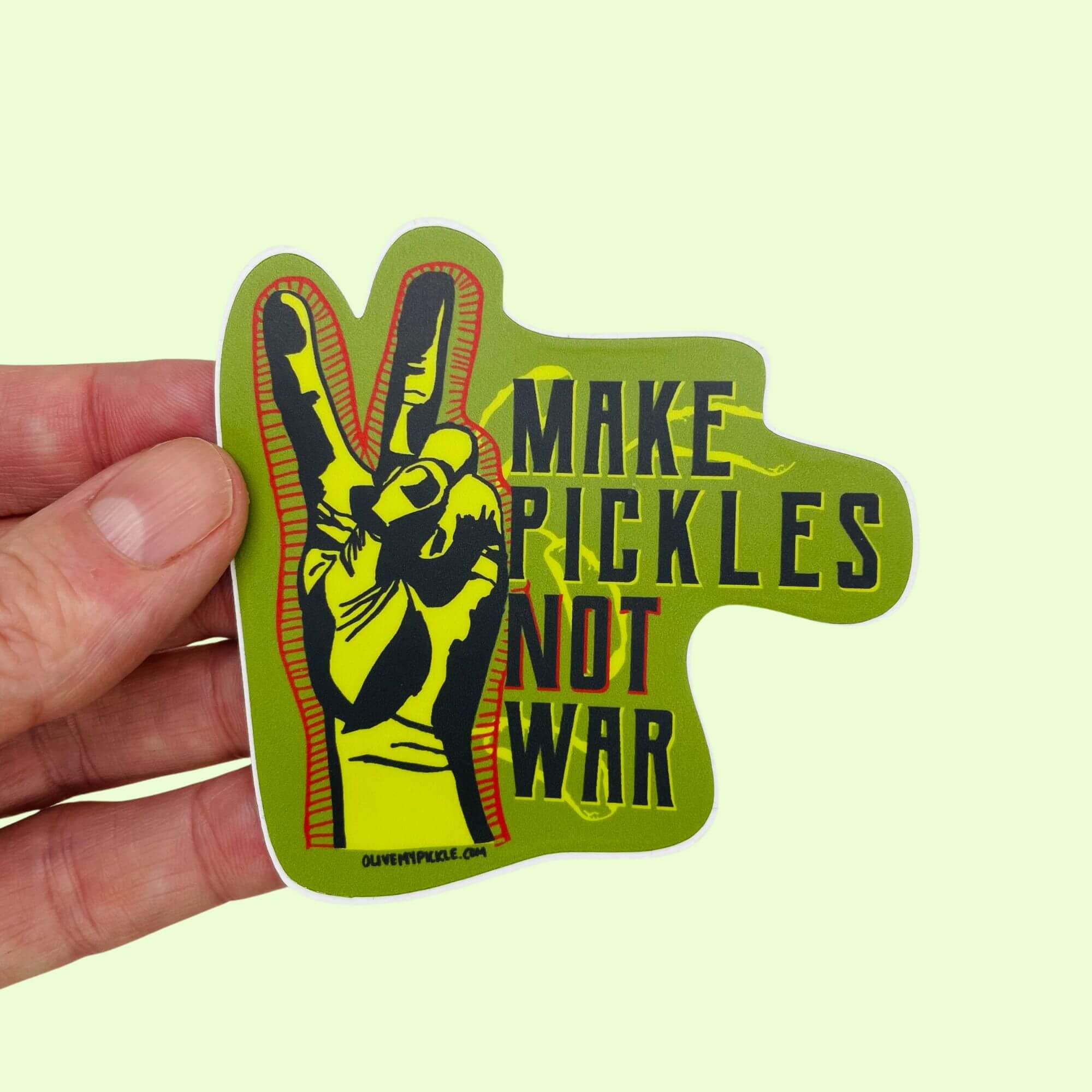Classic Make pickles not war Sticker