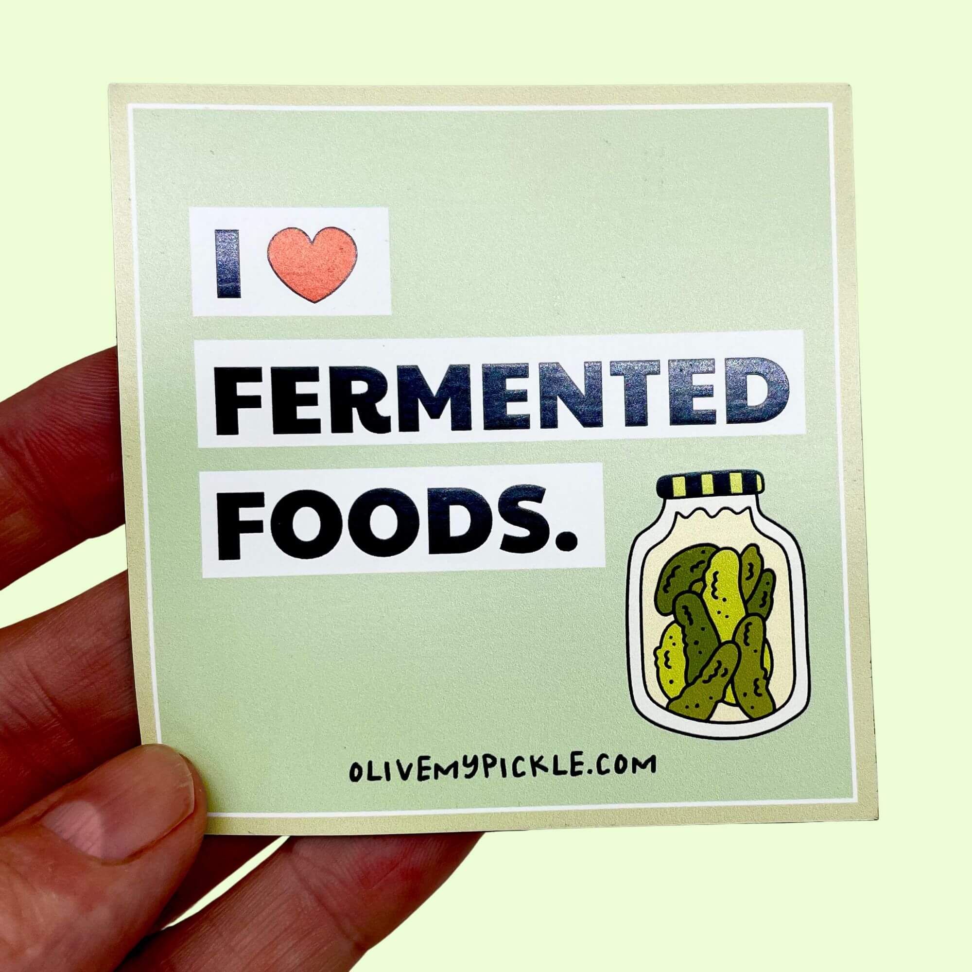I heart fermented foods Fridge Magnet
