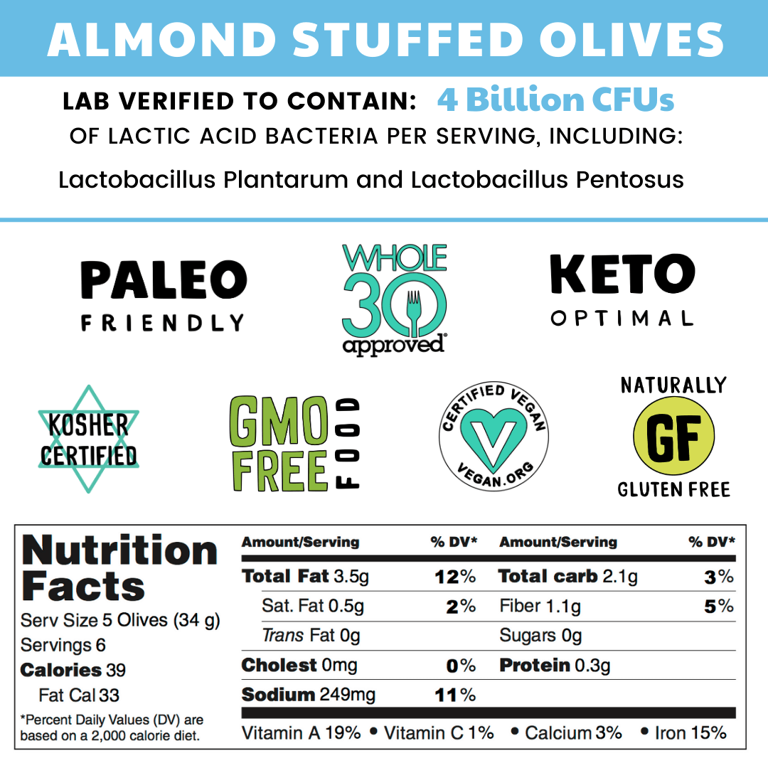 Almond Stuffed Olives (3 PACK)