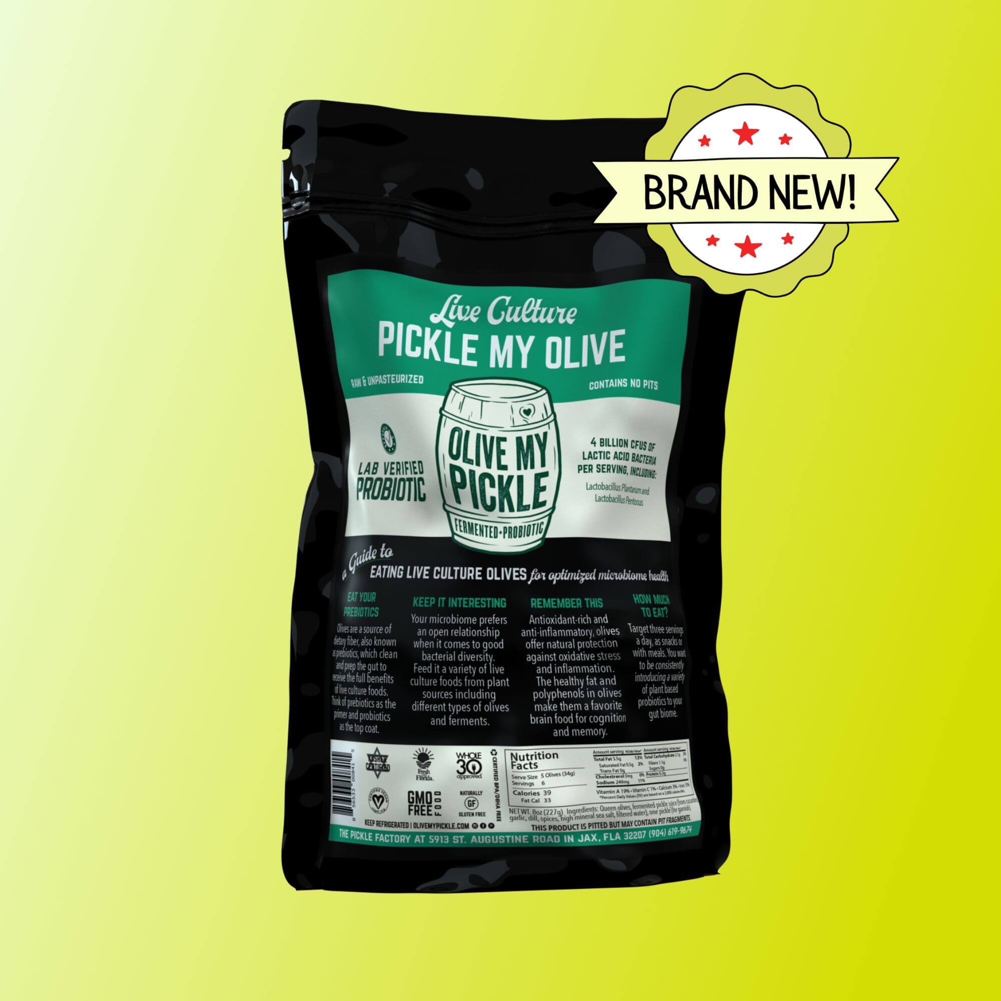 Pickle My Olive Queen Olives in Probiotic Pickle Juice