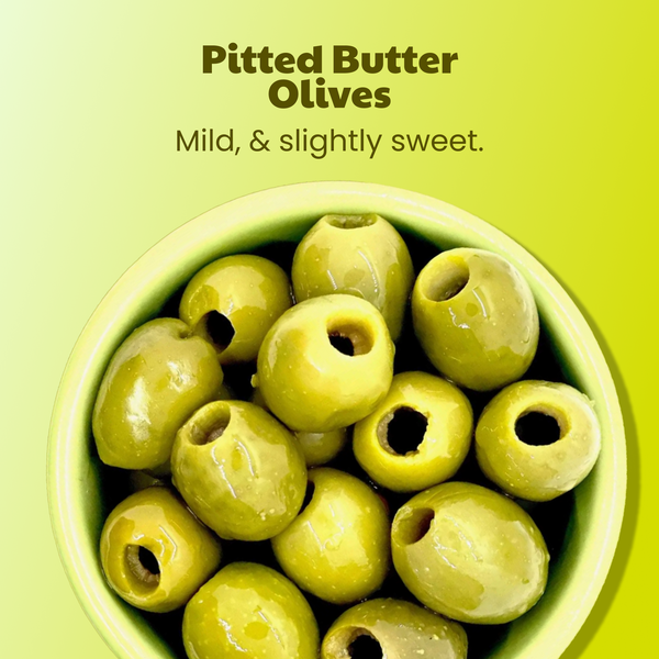 Pitted Castelvetrano "Butter" Olives, Naturally Fermented