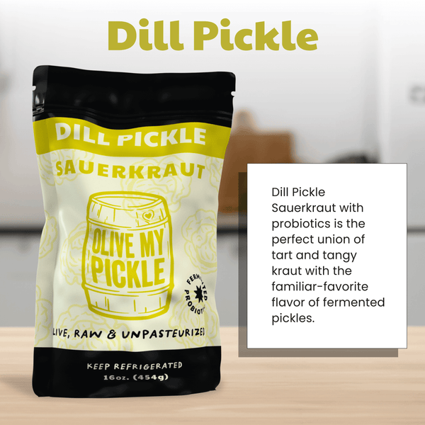Dill Pickle Fermented Sauerkraut with Probiotics Olive My Pickle