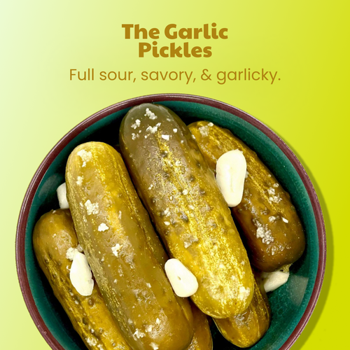 Garlic Fermented Pickles (3 PACK)
