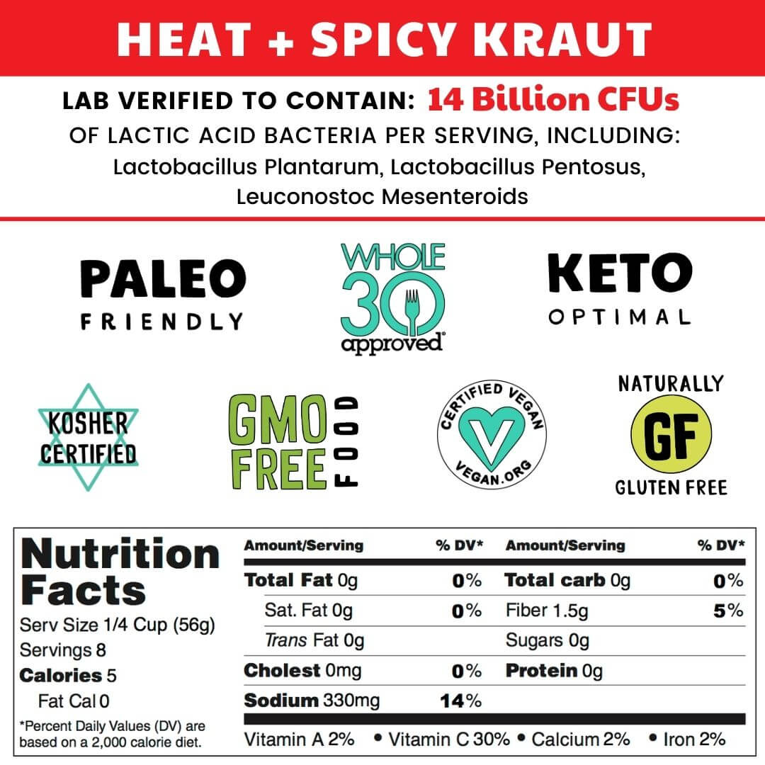 Heat + Spicy Fermented Sauerkraut (3 PACK)