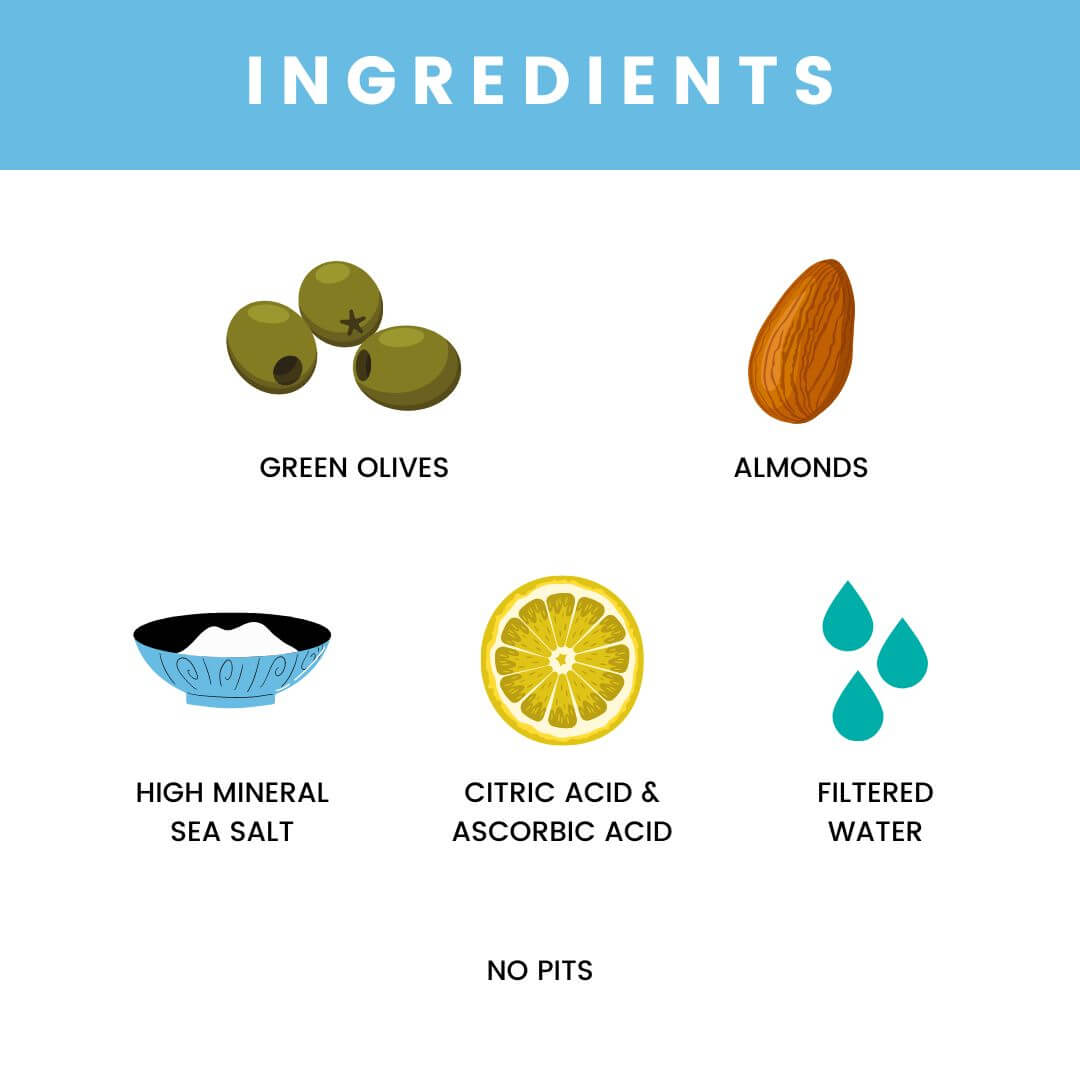 Almond Stuffed Olives (3 PACK)