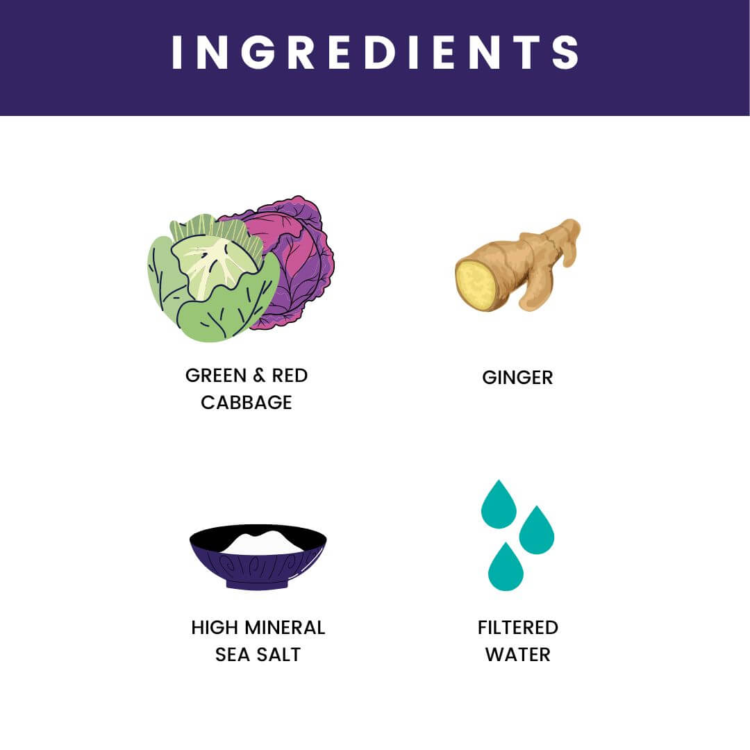 Red + Ginger Fermented Kraut