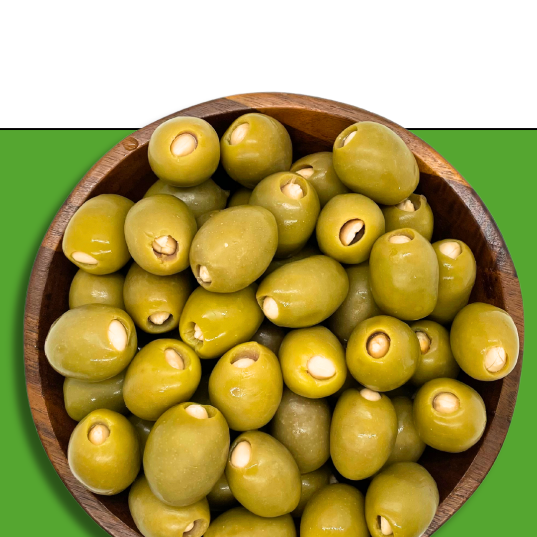 Almond Stuffed Olives 1 | Probiotic Fermented Olives