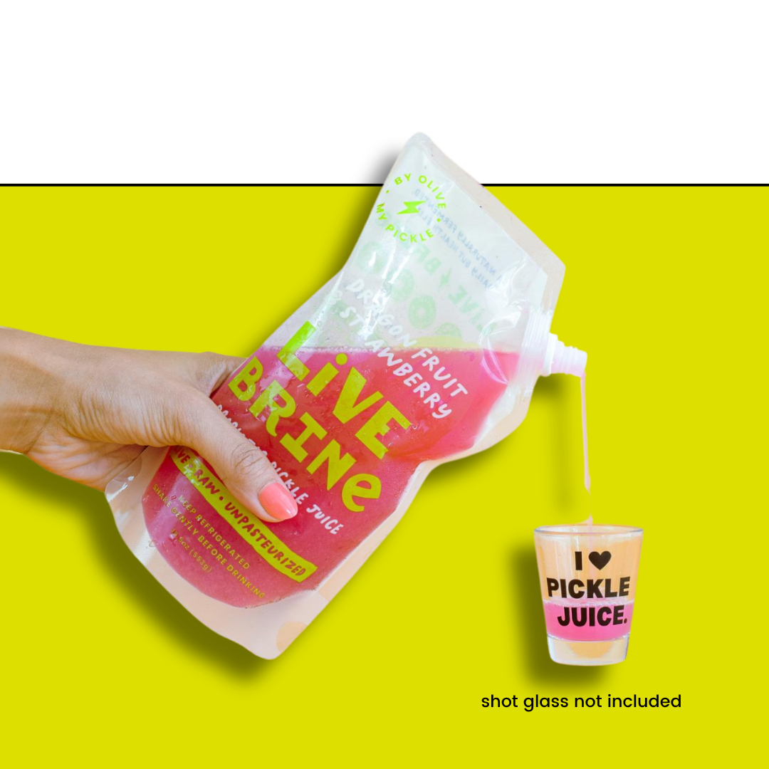 LiveBrine Probiotic Pickle Juice: Dragon Fruit & Strawberry