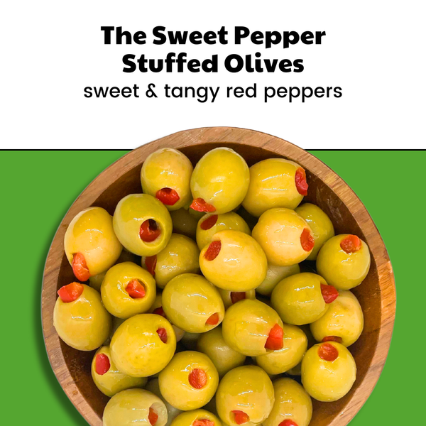 Red Pepper Stuffed Olives | Probiotic Fermented Olives