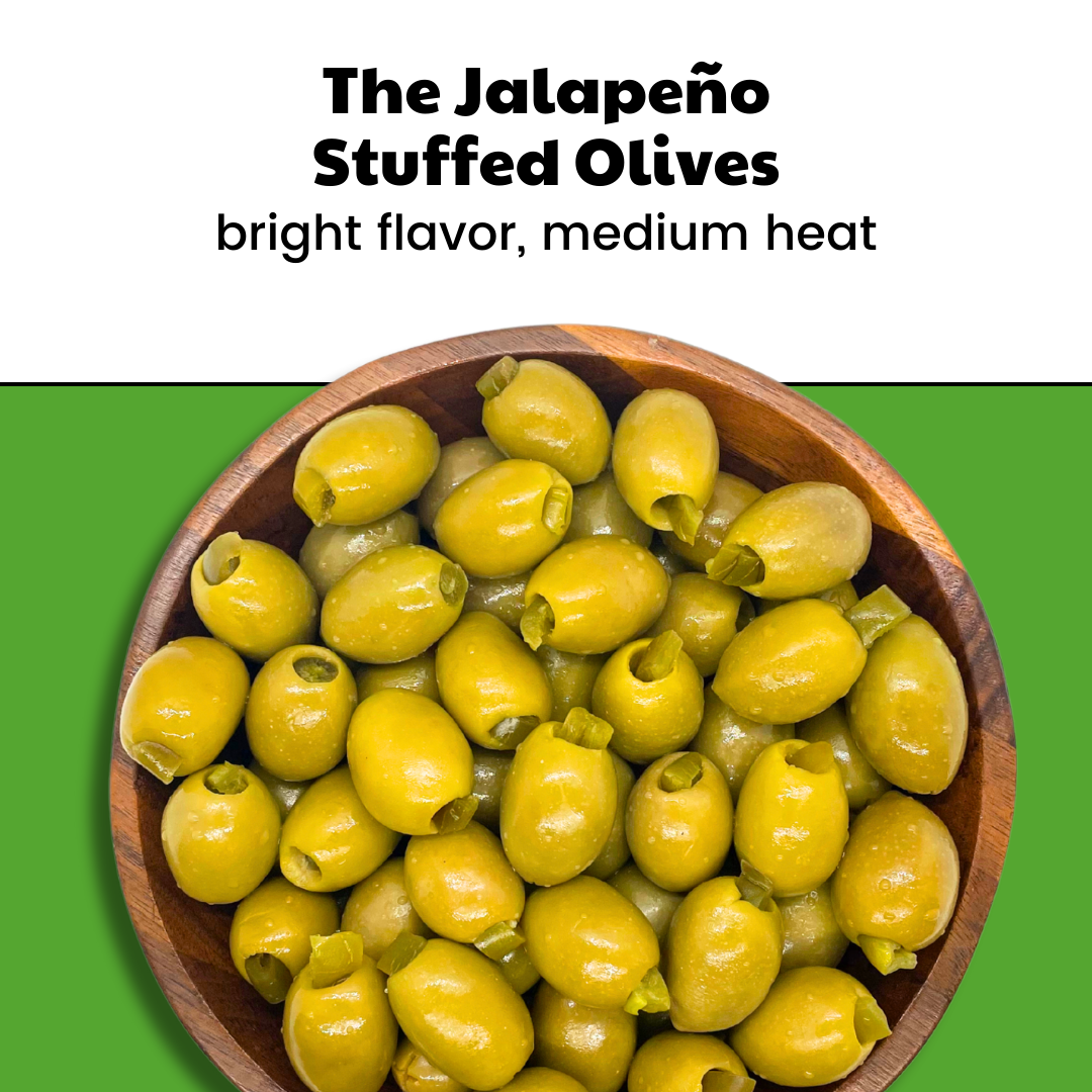 Bサ18◯●oliveページ●◯ Chili Pepper Stuffed Olives | Probiotic Fermented Olives
