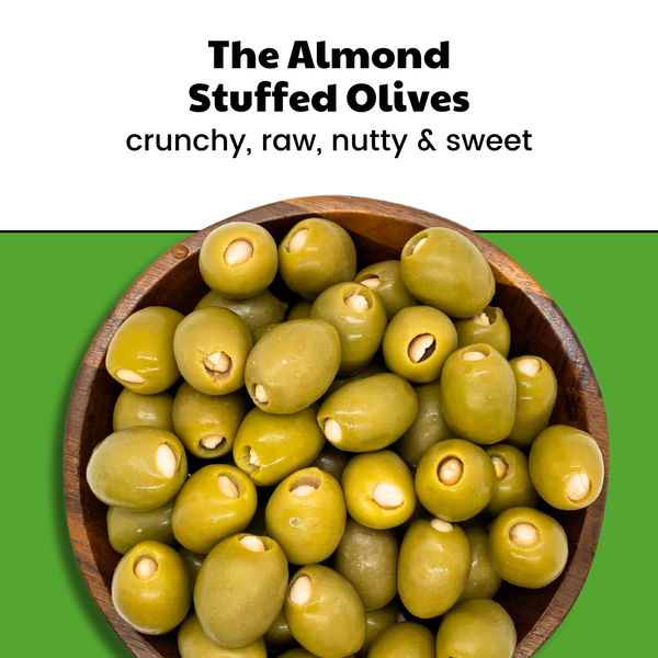 Almond Stuffed Olives 1 | Probiotic Fermented Olives