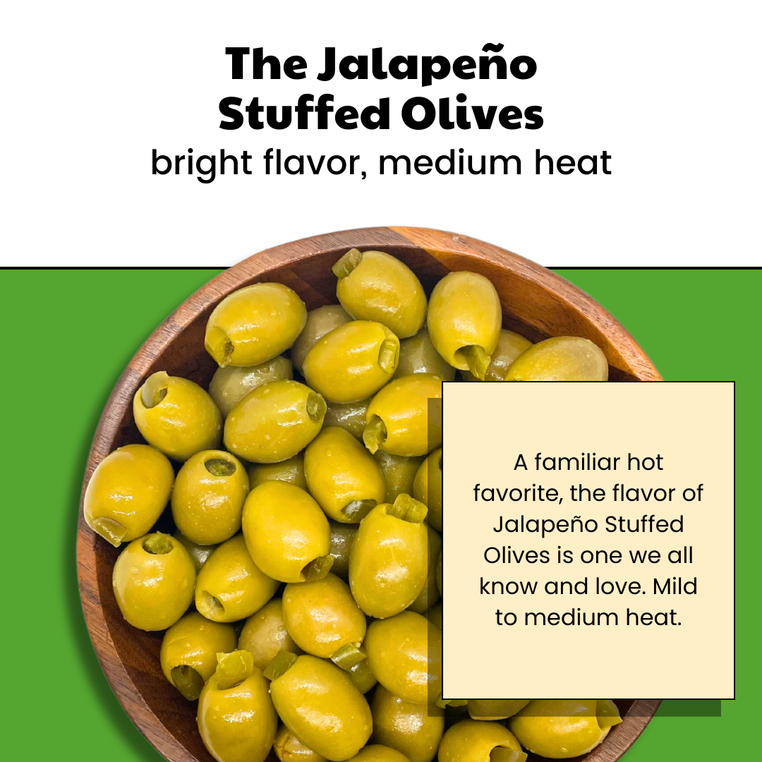 Chili Pepper Stuffed Olives | Probiotic Fermented Olives