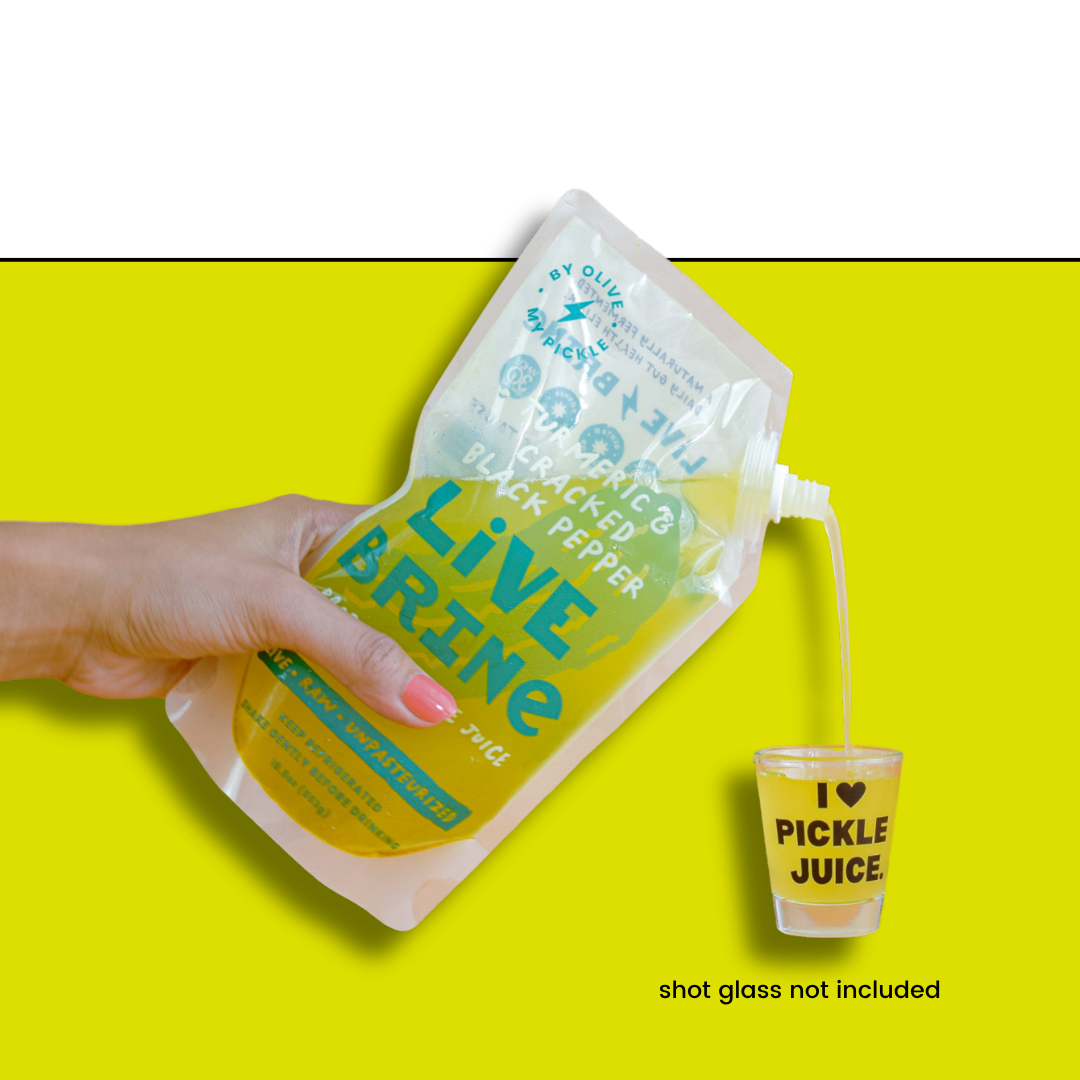 LiveBrine Probiotic Pickle Juice: Turmeric & Cracked Black Pepper
