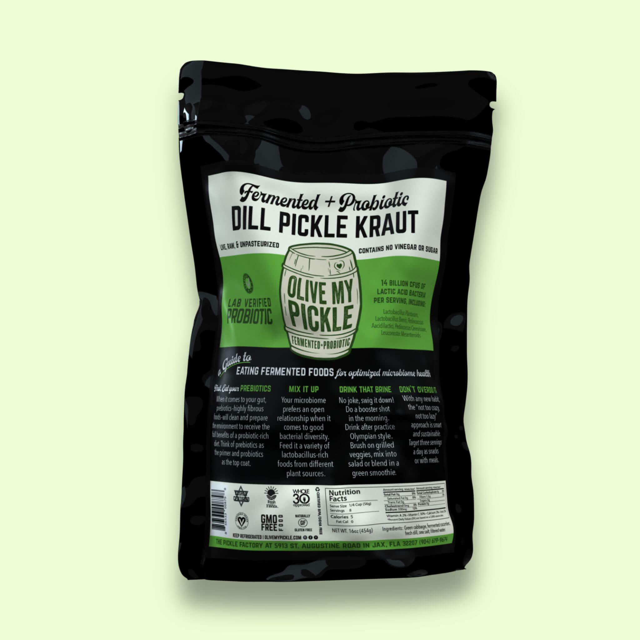 Dill Pickle Fermented Sauerkraut (3 PACK)