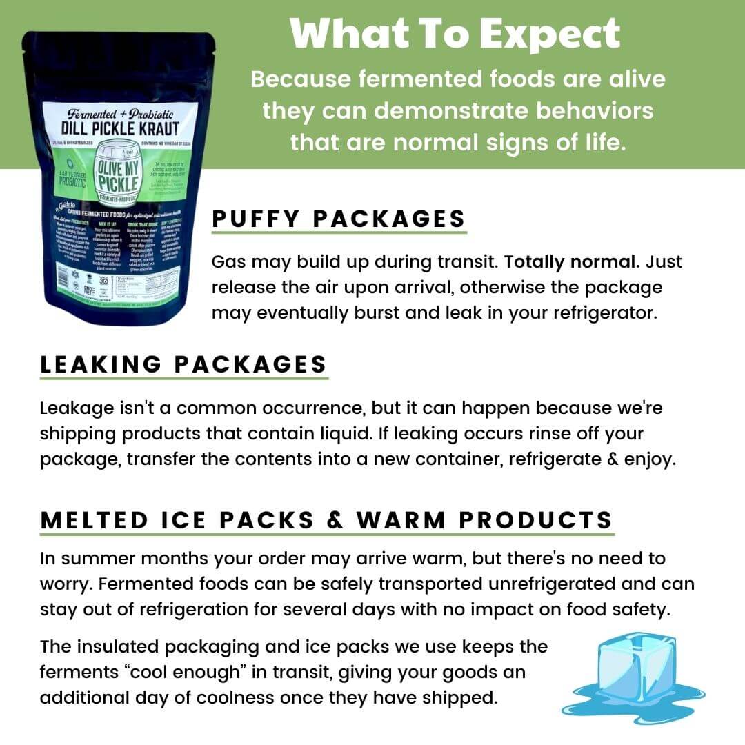 Dill Pickle Fermented Sauerkraut (3 PACK)