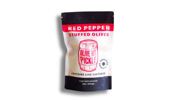 Red pepper stuffed olives, 16 oz.