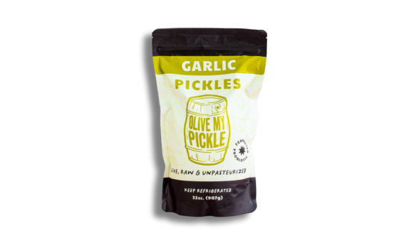 Garlic pickles, 16 oz, fermented food